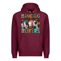 Burgundy hanging with my heifers Premium Hoodie - Jasminsmagicworld