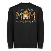 Black Iam Boy Mom Nothing Scares Me Heavyweight Sweatshirt - CowhideDigitalArt