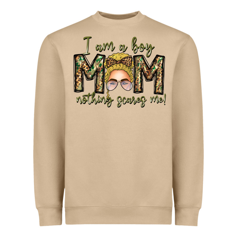 Iam Boy Mom Nothing Scares Me Heavyweight Sweatshirt by CowhideDigitalArt | Teevron
