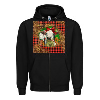 Black cute baby calf christmas Zipper Hoodie - LillyAllenDesigns