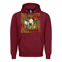 Burgundy cute baby calf christmas Zipper Hoodie - LillyAllenDesigns