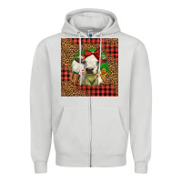 Dove Grey cute baby calf christmas Zipper Hoodie - LillyAllenDesigns