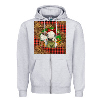 Heather Grey cute baby calf christmas Zipper Hoodie - LillyAllenDesigns
