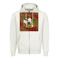 Oatmeal Heather cute baby calf christmas Zipper Hoodie - LillyAllenDesigns