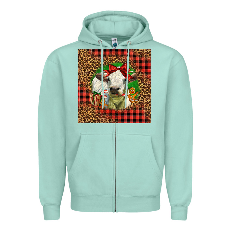 Cute Baby Calf Christmas Zipper Hoodie by LillyAllenDesigns | Teevron