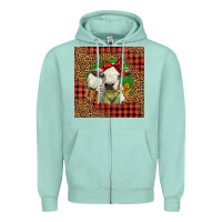 Seafoam cute baby calf christmas Zipper Hoodie - LillyAllenDesigns
