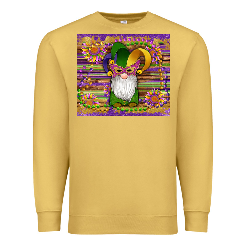 Mardi Gras Gnomes Mask Serape Sunflowers Premium Sweatshirt by Artiststas | Teevron