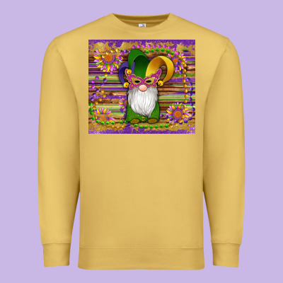 Mardi Gras Gnomes Mask Serape Sunflowers Premium Sweatshirt Designed By Artiststas