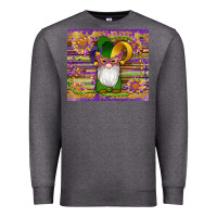 Charcoal Heather mardi gras gnomes mask serape sunflowers Premium Sweatshirt - Artiststas