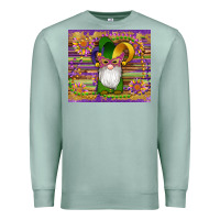 Seafoam mardi gras gnomes mask serape sunflowers Premium Sweatshirt - Artiststas