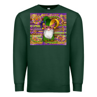 Sports Green mardi gras gnomes mask serape sunflowers Premium Sweatshirt - Artiststas