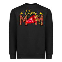 Black cheer mom Heavyweight Sweatshirt - CowhideDigitalArt
