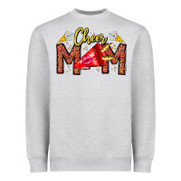 Heather Grey cheer mom Heavyweight Sweatshirt - CowhideDigitalArt