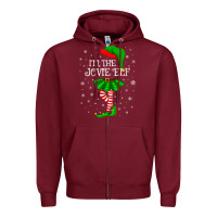 Burgundy matching family group i'm the jovie elf christmas t shirt Zipper Hoodie - minhPixels