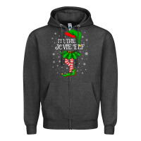 Charcoal Heather matching family group i'm the jovie elf christmas t shirt Zipper Hoodie - minhPixels