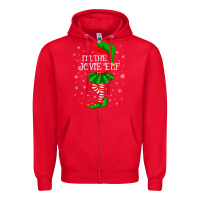 Red matching family group i'm the jovie elf christmas t shirt Zipper Hoodie - minhPixels