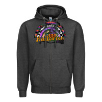 Charcoal Heather Halloween Zipper Hoodie - SublimationCraftShop