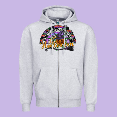 Halloween Zipper Hoodie Designed By Sublimationcraftshop