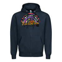 Navy Halloween Zipper Hoodie - SublimationCraftShop