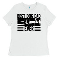 White Best dog dad ever Ladies Tee - Bettercallsaul