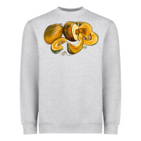 Heather Grey Pumpkin Heavyweight Sweatshirt - LillyAllenDesigns