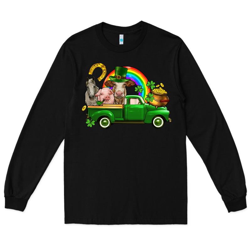 St. Patrick's Day Farm Animals Long Sleeve Tee by CowGirlArtShop | Teevron