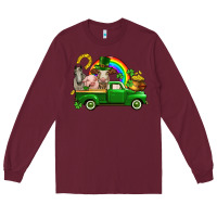 Burgundy St. Patrick's Day farm animals Long Sleeve Tee - CowGirlArtShop