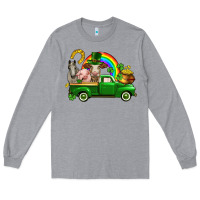 Heather Grey St. Patrick's Day farm animals Long Sleeve Tee - CowGirlArtShop