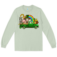 Matcha St. Patrick's Day farm animals Long Sleeve Tee - CowGirlArtShop