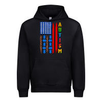 Black autism american flag Urban Hoodie - AdoDesignShop