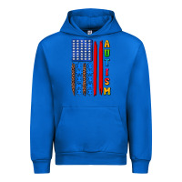 Cobalt autism american flag Urban Hoodie - AdoDesignShop