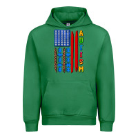 Emerald autism american flag Urban Hoodie - AdoDesignShop