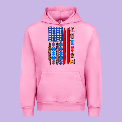 Autism American Flag Urban Hoodie Designed By Adodesignshop