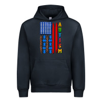 Navy autism american flag Urban Hoodie - AdoDesignShop