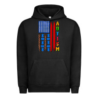 Pigment Black autism american flag Urban Hoodie - AdoDesignShop