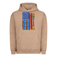 Pigment Burro autism american flag Urban Hoodie - AdoDesignShop