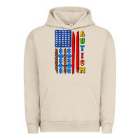 Pigment French Oak autism american flag Urban Hoodie - AdoDesignShop