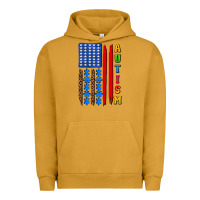 Pigment Peanut Butter autism american flag Urban Hoodie - AdoDesignShop