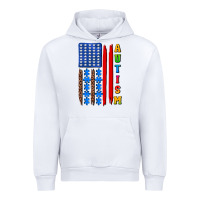 White autism american flag Urban Hoodie - AdoDesignShop