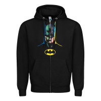 Black B.At.Man 80 Years Many Faces Zipper Hoodie - minhPixels