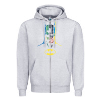 Heather Grey B.At.Man 80 Years Many Faces Zipper Hoodie - minhPixels