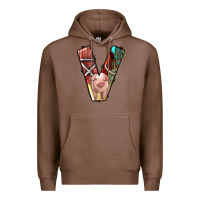 Chestnut farm life alphabet lowercase letters v Premium Hoodie - BundleAndBundleShop