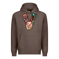 Coffee farm life alphabet lowercase letters v Premium Hoodie - BundleAndBundleShop