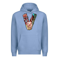 Colony Blue farm life alphabet lowercase letters v Premium Hoodie - BundleAndBundleShop