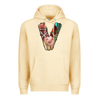 Pina Colada farm life alphabet lowercase letters v Premium Hoodie - BundleAndBundleShop