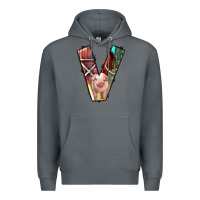 Rock farm life alphabet lowercase letters v Premium Hoodie - BundleAndBundleShop