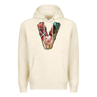 Tofu farm life alphabet lowercase letters v Premium Hoodie - BundleAndBundleShop