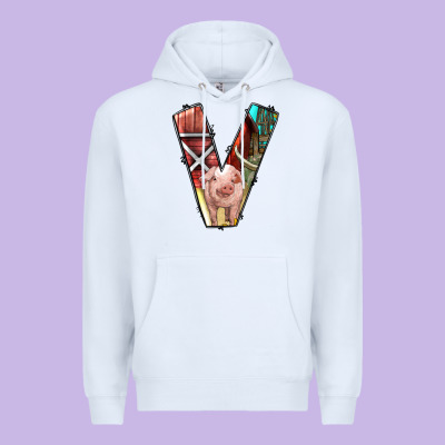Farm Life Alphabet Lowercase Letters V Premium Hoodie Designed By Bundleandbundleshop