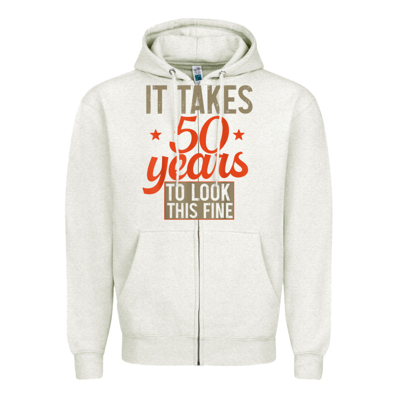 50 Years Old 50th Birthday Gifts For Men And Women Zipper Hoodie by minhPixels | Teevron