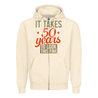Sandshell 50 years old 50th birthday gifts for men and women Zipper Hoodie - minhPixels